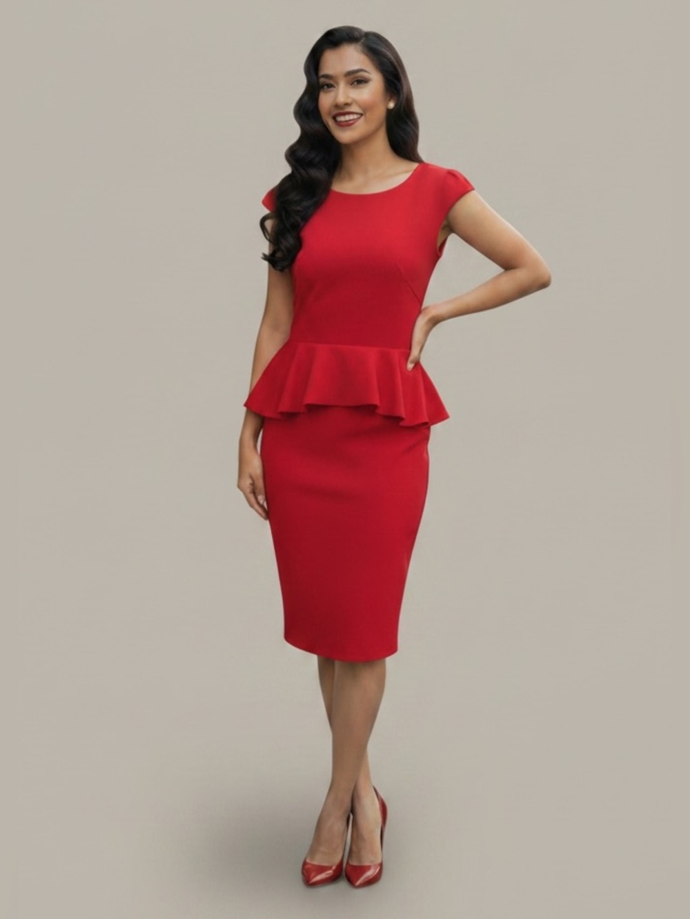 Rock Steady Alice Wiggle Dress in Red, Size XL, Great Preowned Condition - Picture 2 of 13